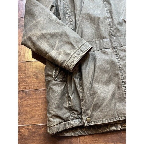 Vintage Willis & Geiger Wool Lined Hunting Chore Pocket Leather Trim Jacket L - Picture 13 of 13